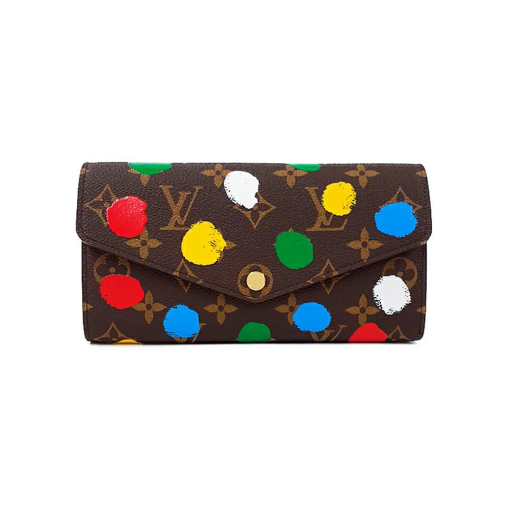 Louis Vuitton LV YK Portefeuille Sarah NM Yayoi Kusama Bi fold Long Wallet - Picture 1 of 5